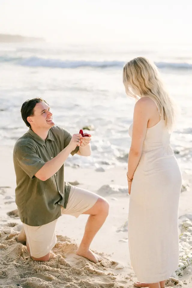 Proposal, Beach, golden hour