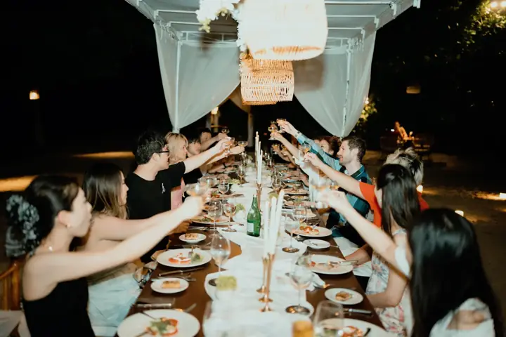 Bali birthday dinner toast