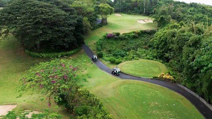 Bali drone aerial golf course