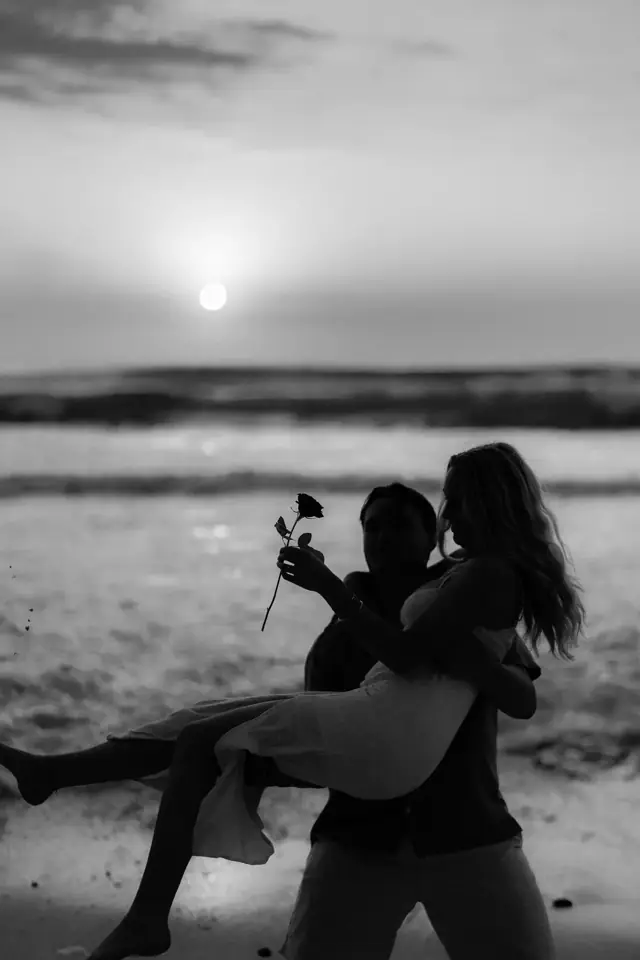 Couple, Sunset beach