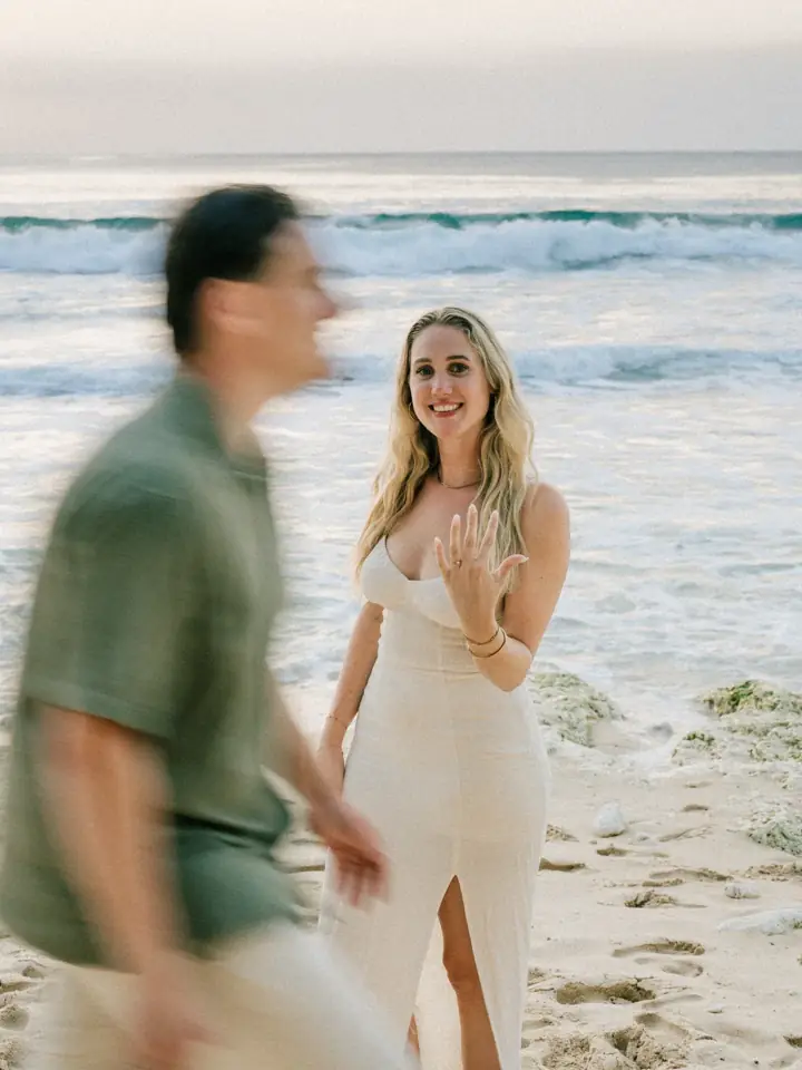 Candid proposal moment Bali